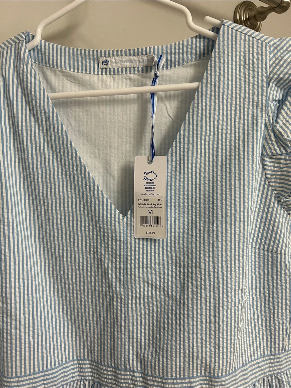 Southern Tide Light Blue Striped Dress brand new with tags size medium